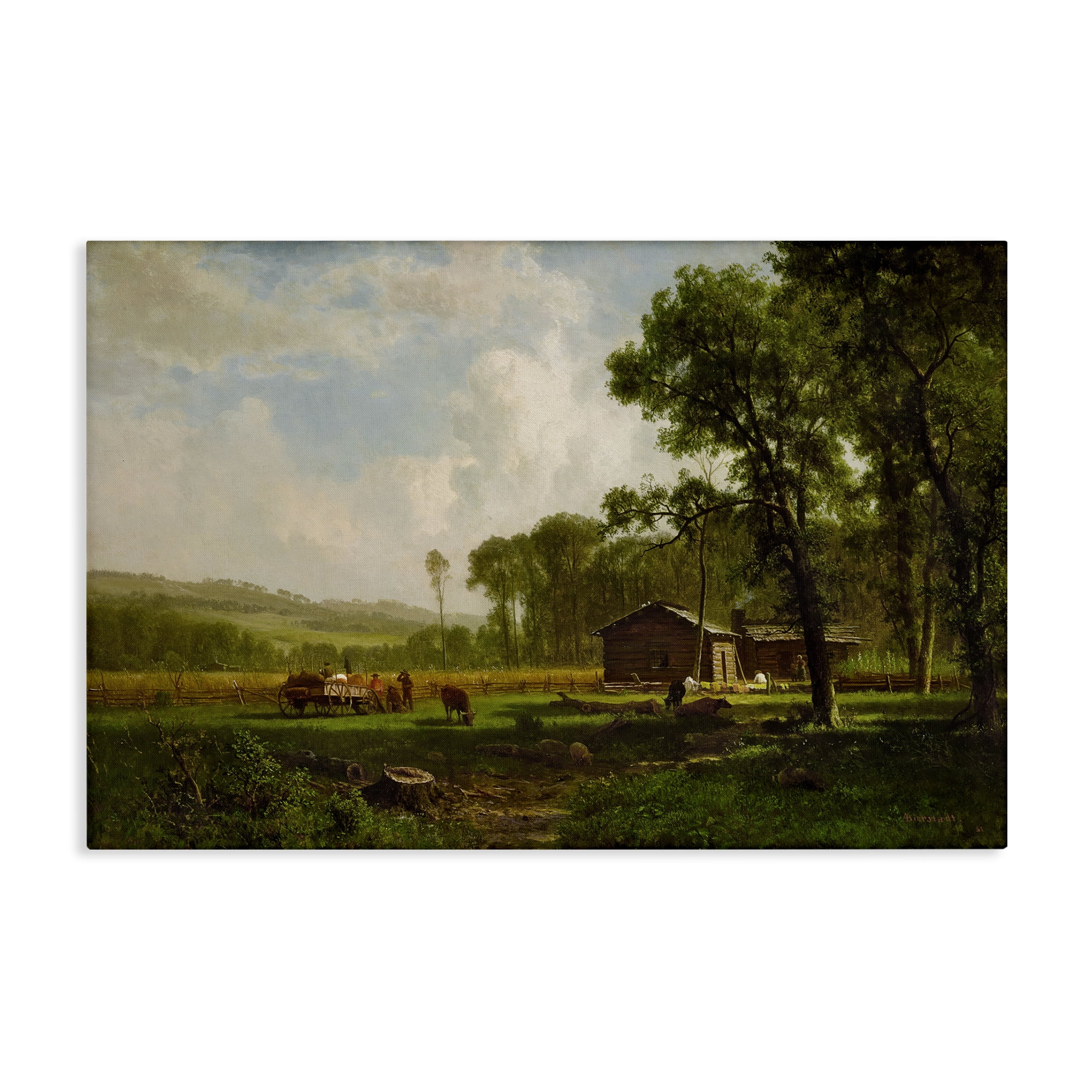Stupell Industries Early Settlers Classical Landscape & Nature Painting Wrapped Canvas Art Print Wall Art, 45 x 30
