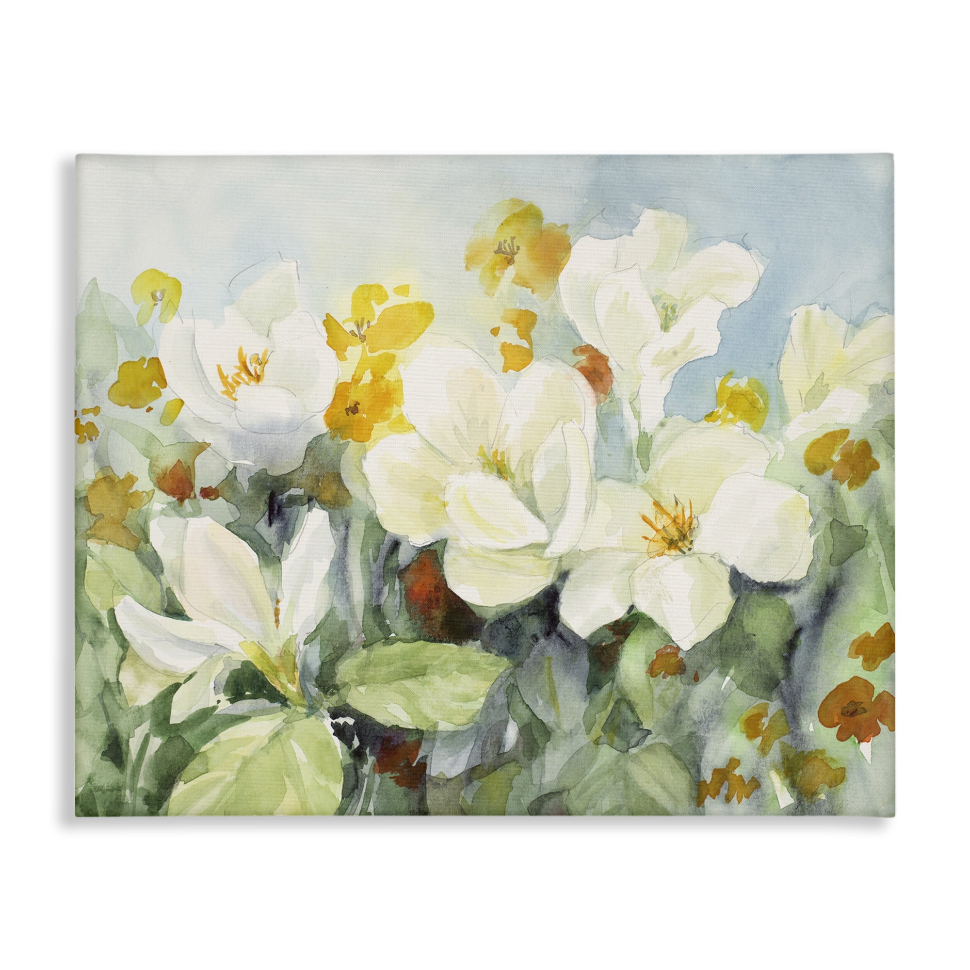 Stupell Industries Early Spring Meadow Botanical & Floral Painting Gallery Wrapped Canvas Art Print Wall Art, 48 x 36