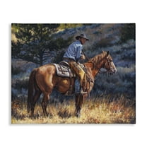 Stupell Industries Early Start Cowboy Animals & Insects Painting Gallery Wrapped Canvas Art Print Wall Art, 20 x 16