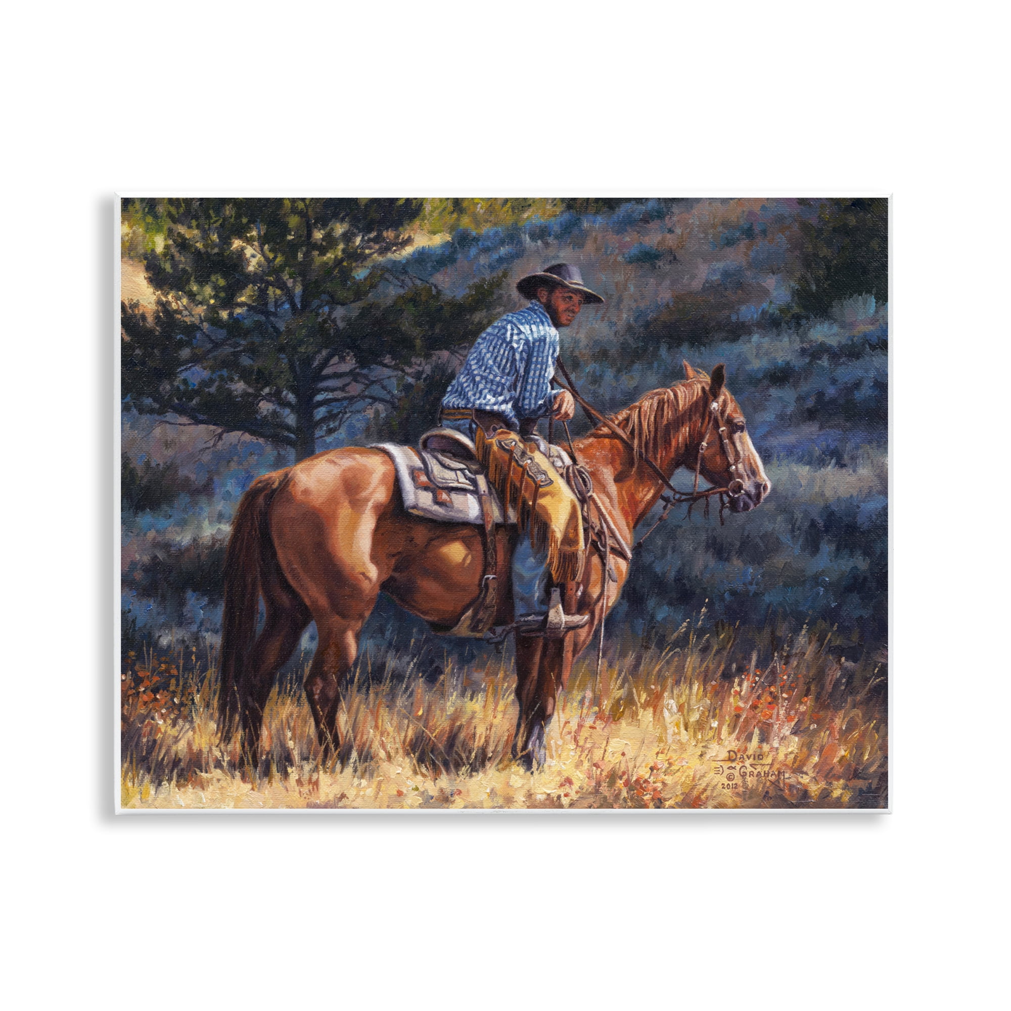 Stupell Industries Early Start Cowboy Animals & Insects Painting Unframed Art Print Wall Art, 14 x 11