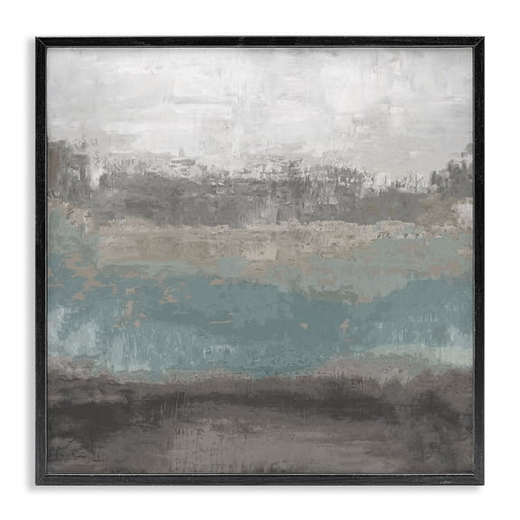 Stupell Industries Earth And Sea Gradient Black Framed Giclee Art design by Hannah Dawson, 24 x 24