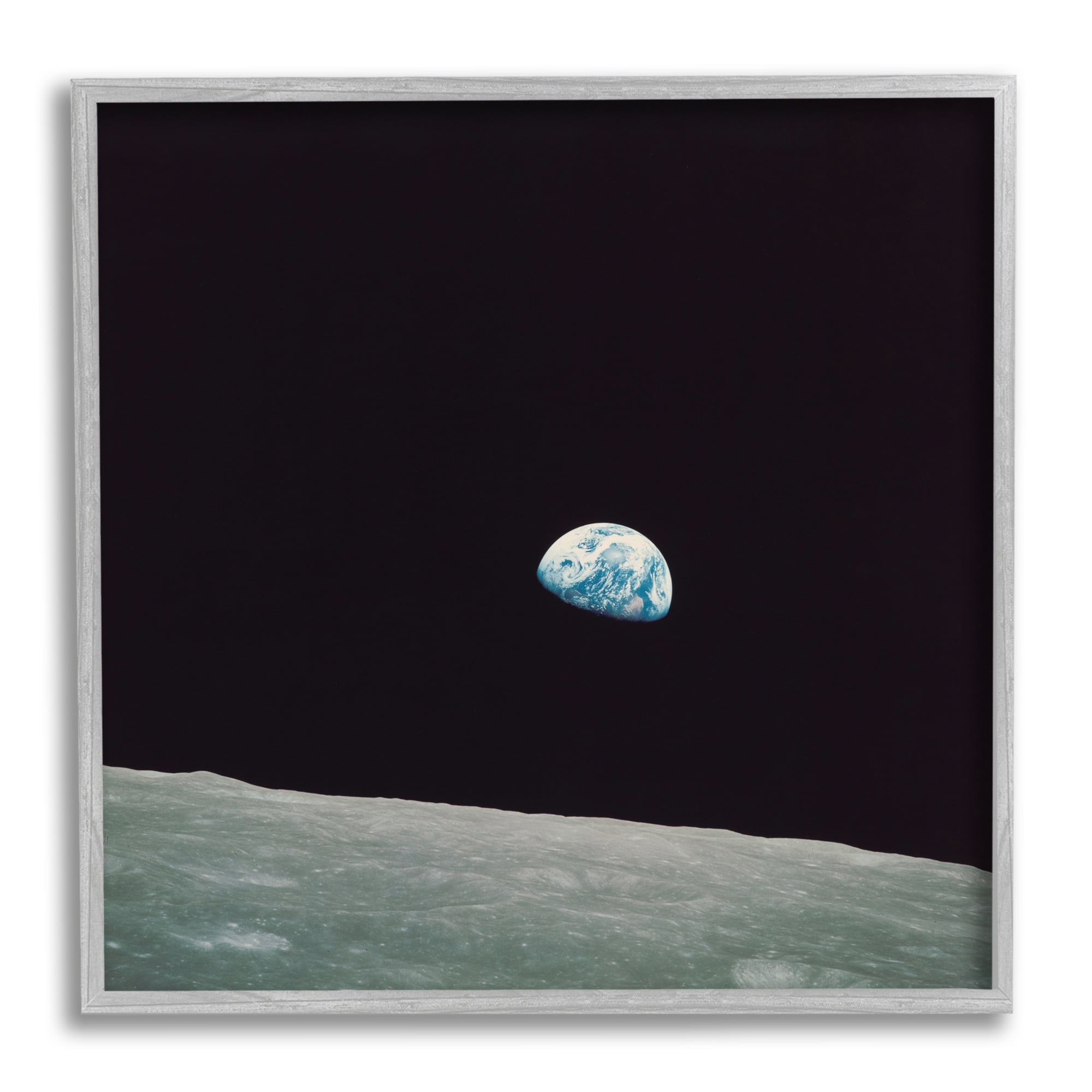 Stupell Industries Earth Outer Space View Fairy Tales & Fantasy Photography Gray Framed Art Print Wall Art, 12 x 12