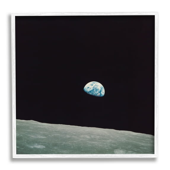 Stupell Industries Earth Outer Space View Fairy Tales & Fantasy Photography White Framed Art Print Wall Art, 24 x 24