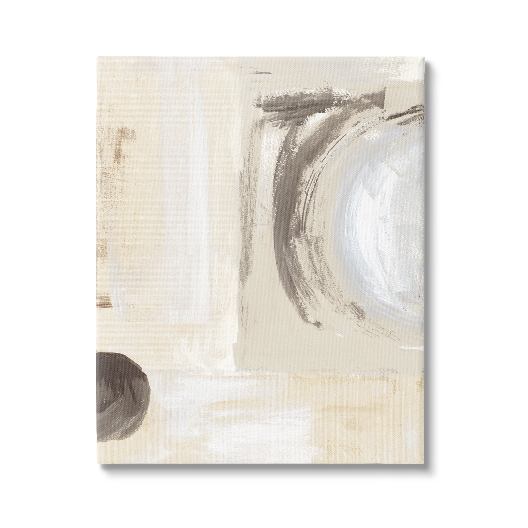 Stupell Industries Earth Tone Brushed Paint Abstract Painting Gallery Wrapped Canvas Art Print Wall Art, 24 x 30