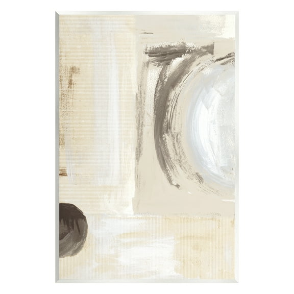 Stupell Industries Earth Tone Brushed Paint Abstract Painting Unframed Art Print Wall Art, 10 x 15