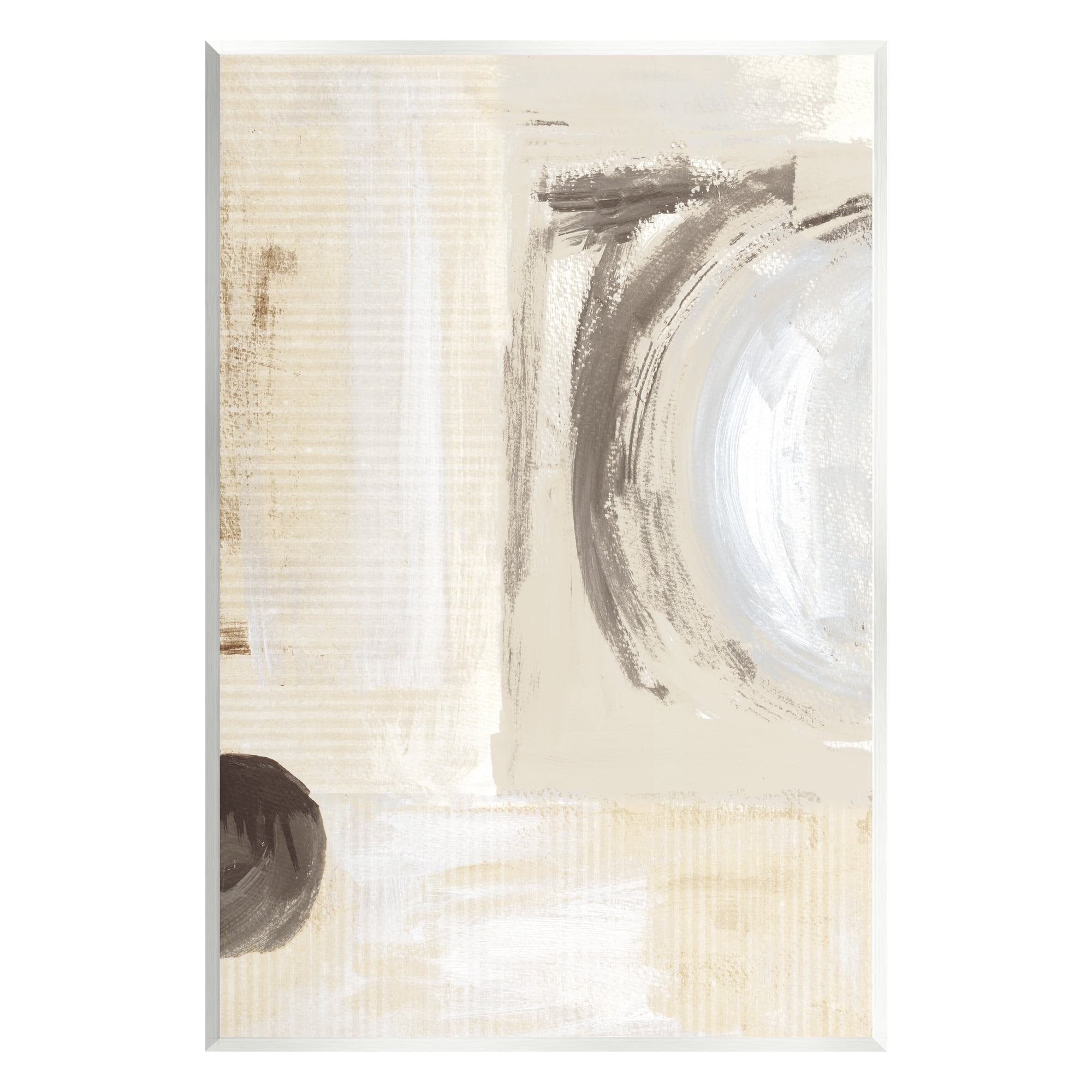 Stupell Industries Earth Tone Brushed Paint Abstract Painting Unframed Art Print Wall Art, 13 x 19