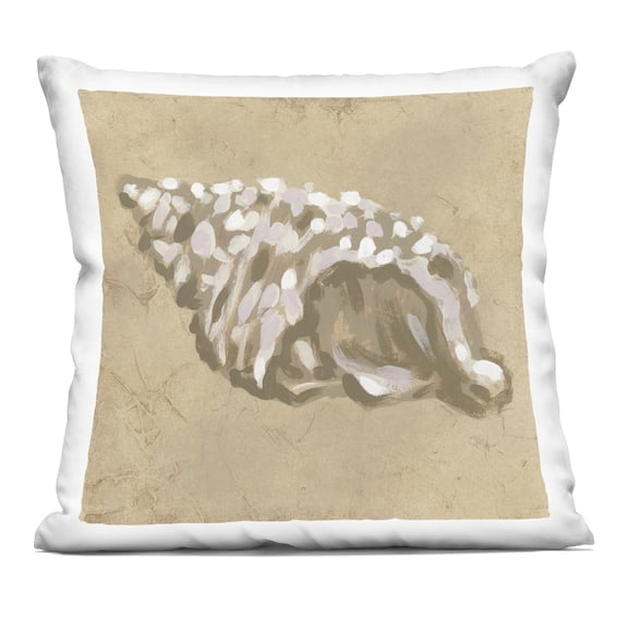 Stupell Industries Earth Tone Conch Decorative Printed Throw Pillow design by June Erica Vess, 18 x 7 x 18