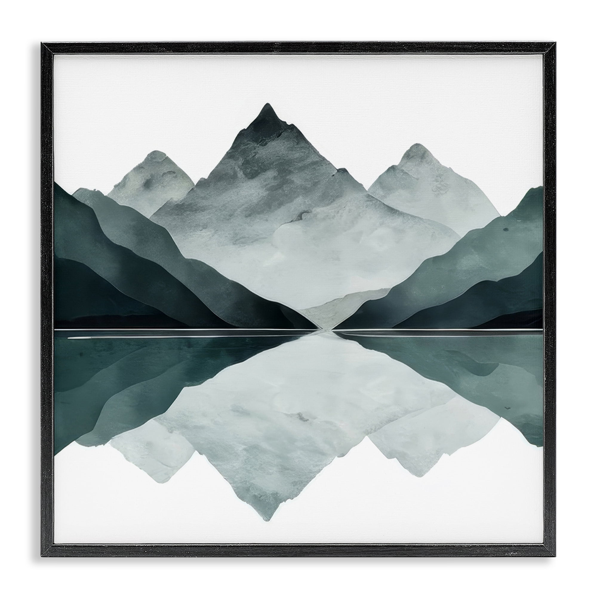 Stupell Industries Earth & Water Landscape Landscape & Nature Painting Black Framed Art Print Wall Art, 17 x 17