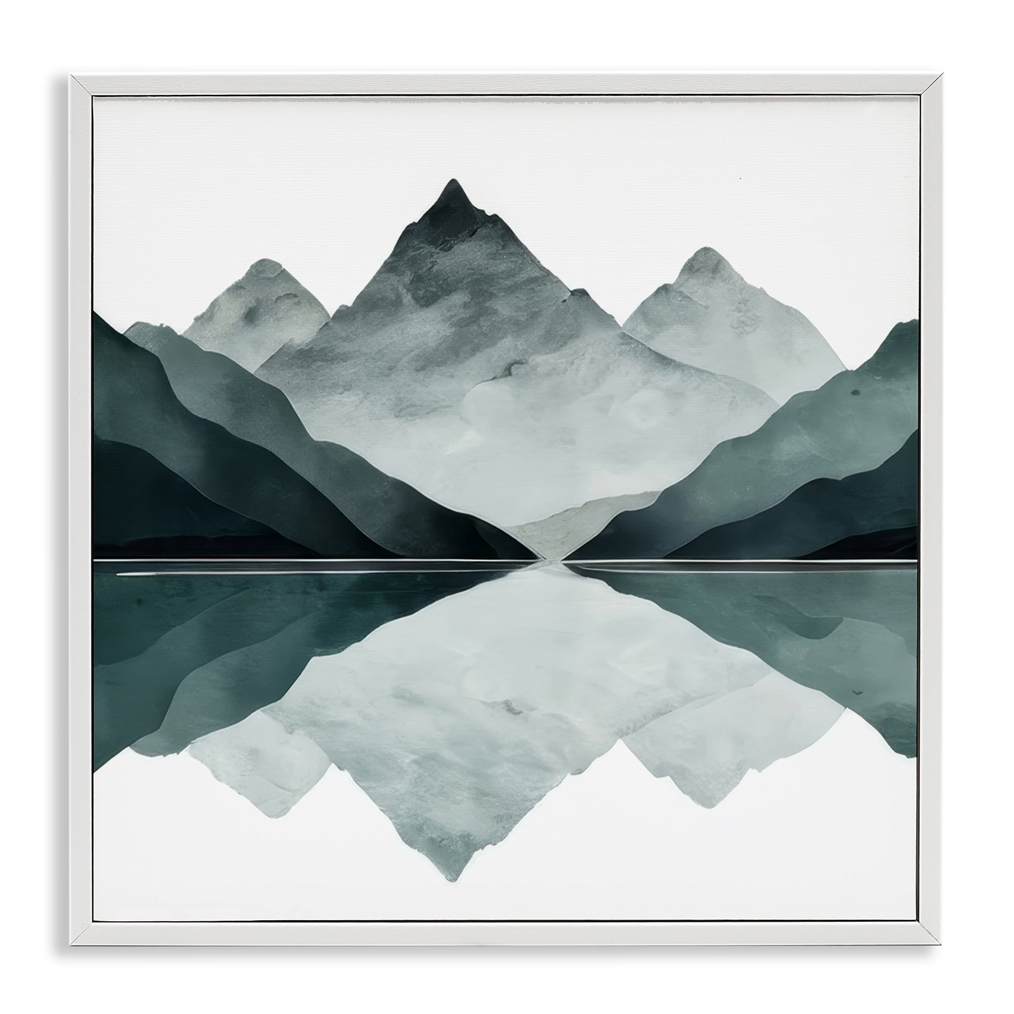 Stupell Industries Earth & Water Landscape Landscape & Nature Painting White Framed Art Print Wall Art, 12 x 12
