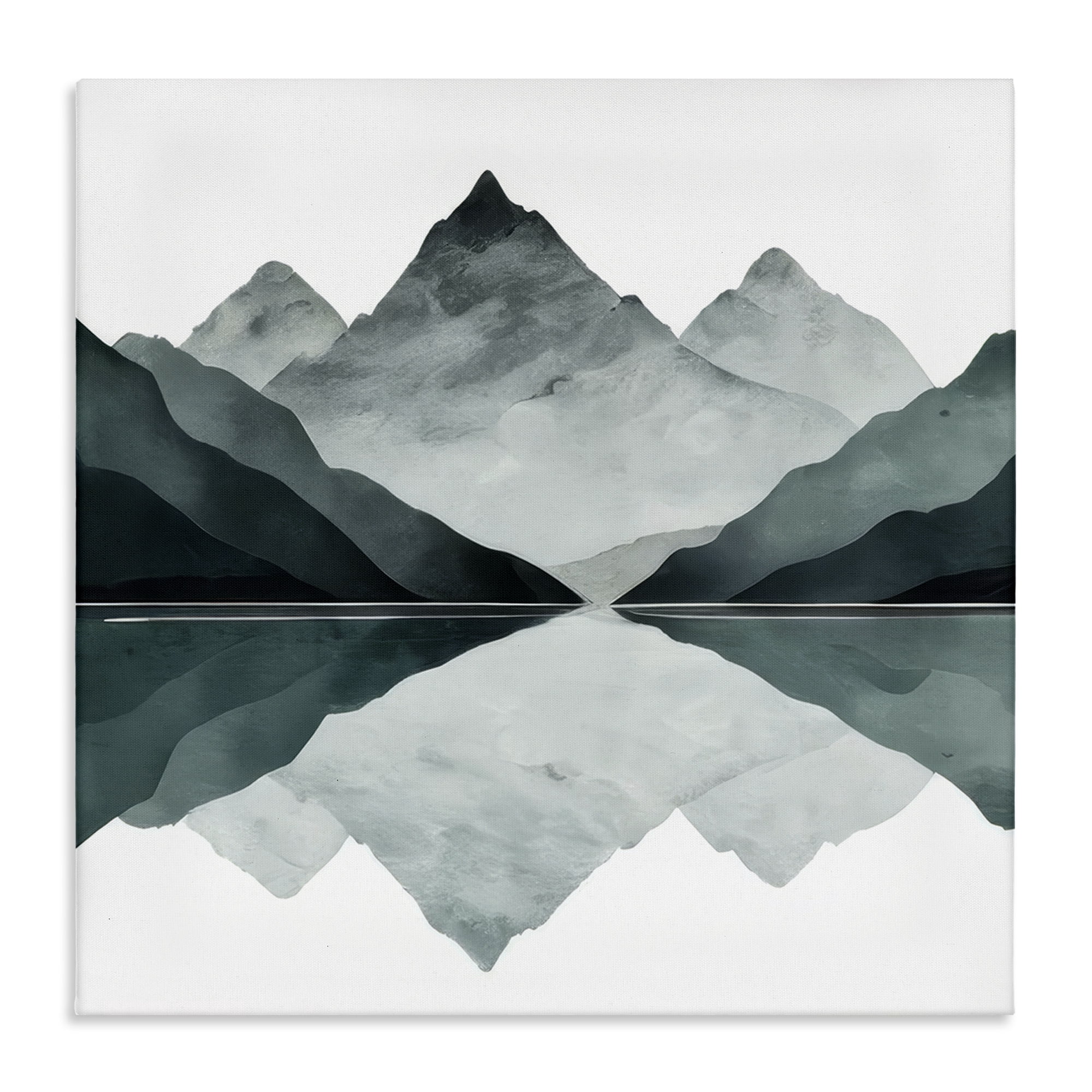 Stupell Industries Earth & Water Landscape Landscape & Nature Painting Wrapped Canvas Art Print Wall Art, 17 x 17