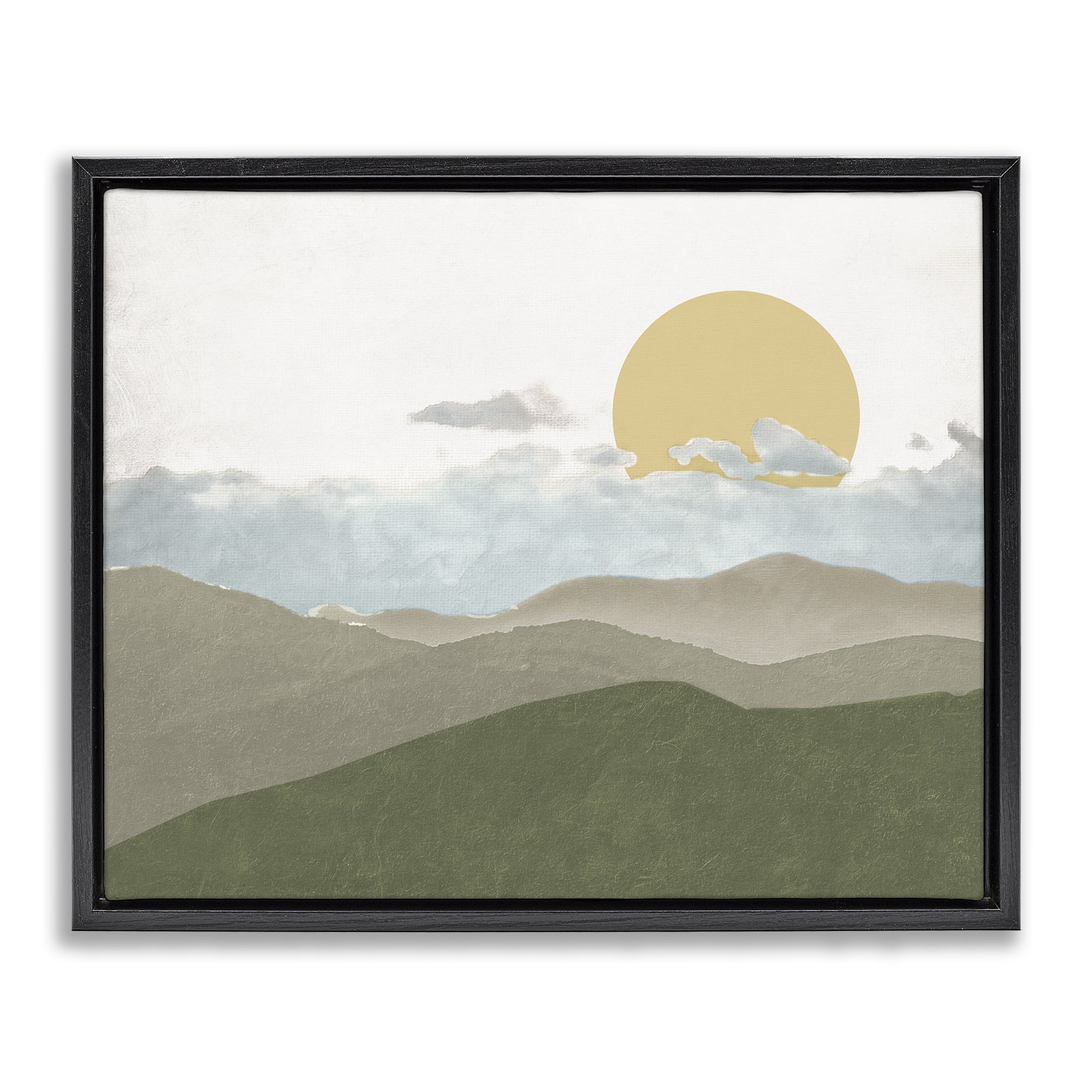 Stupell Industries Earthen Dreams Sunrise Black Framed Floater Canvas Wall Art, design by Elizabeth Medley
