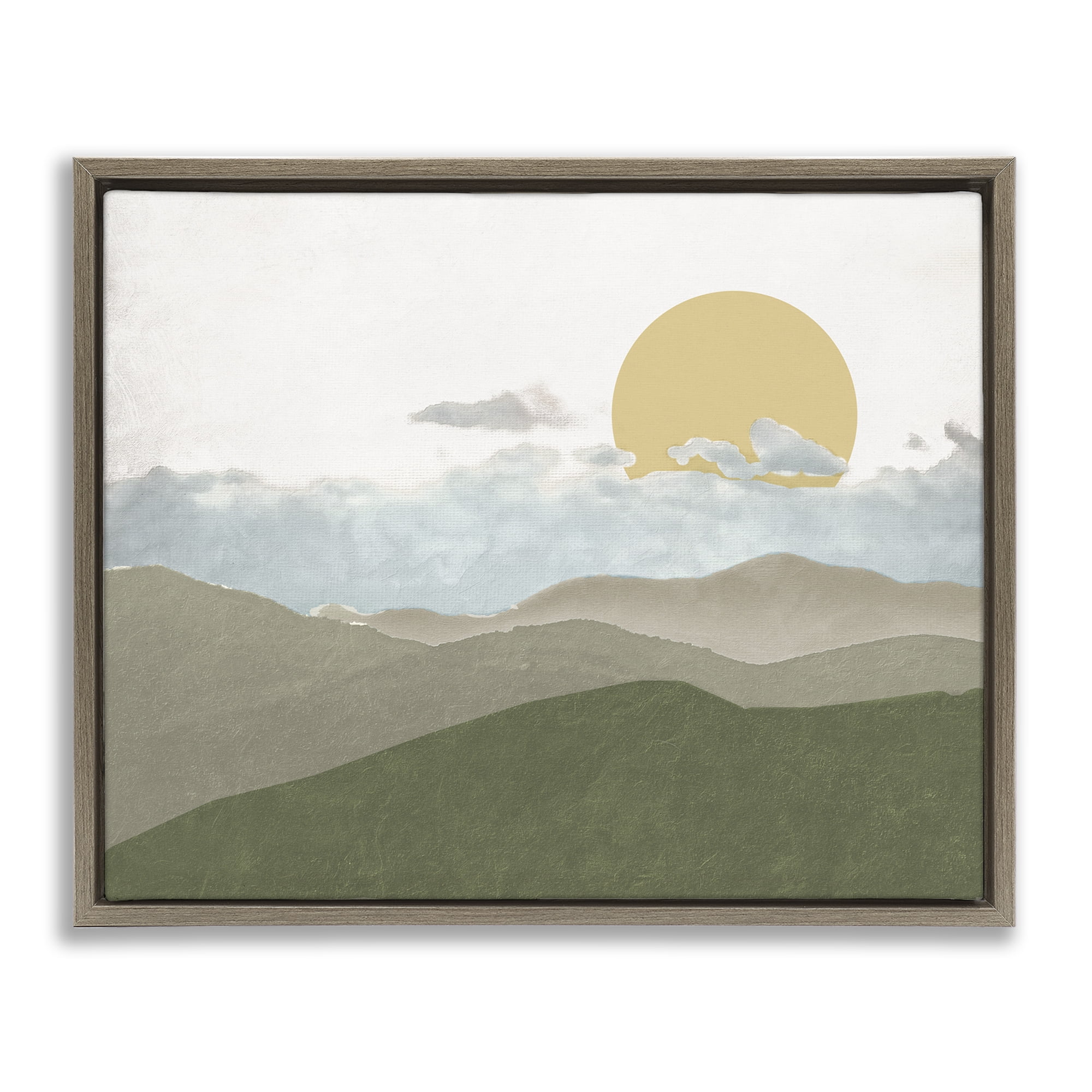 Stupell Industries Earthen Dreams Sunrise Brown Framed Floater Canvas Wall Art, design by Elizabeth Medley