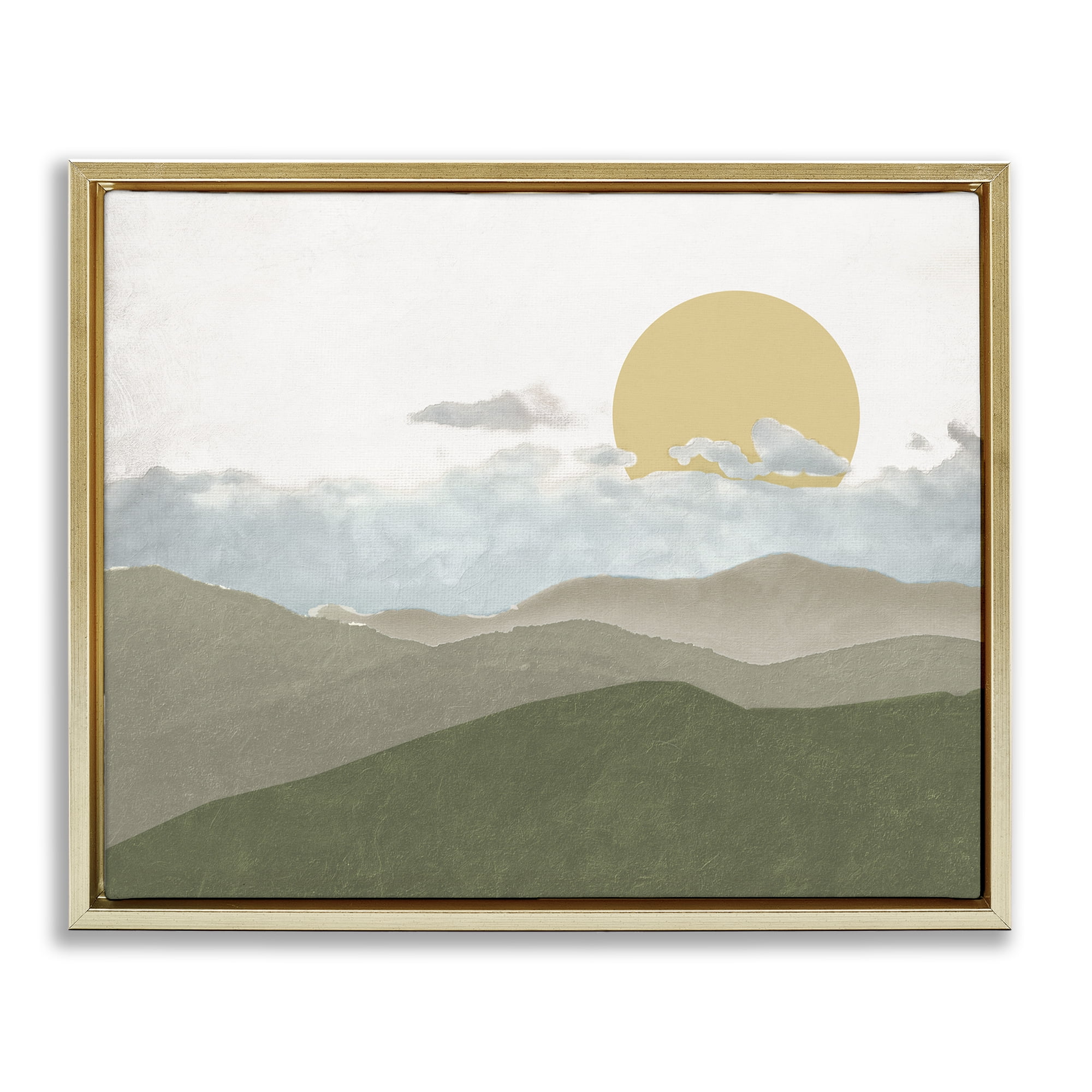 Stupell Industries Earthen Dreams Sunrise Gold Framed Floater Canvas Wall Art, design by Elizabeth Medley