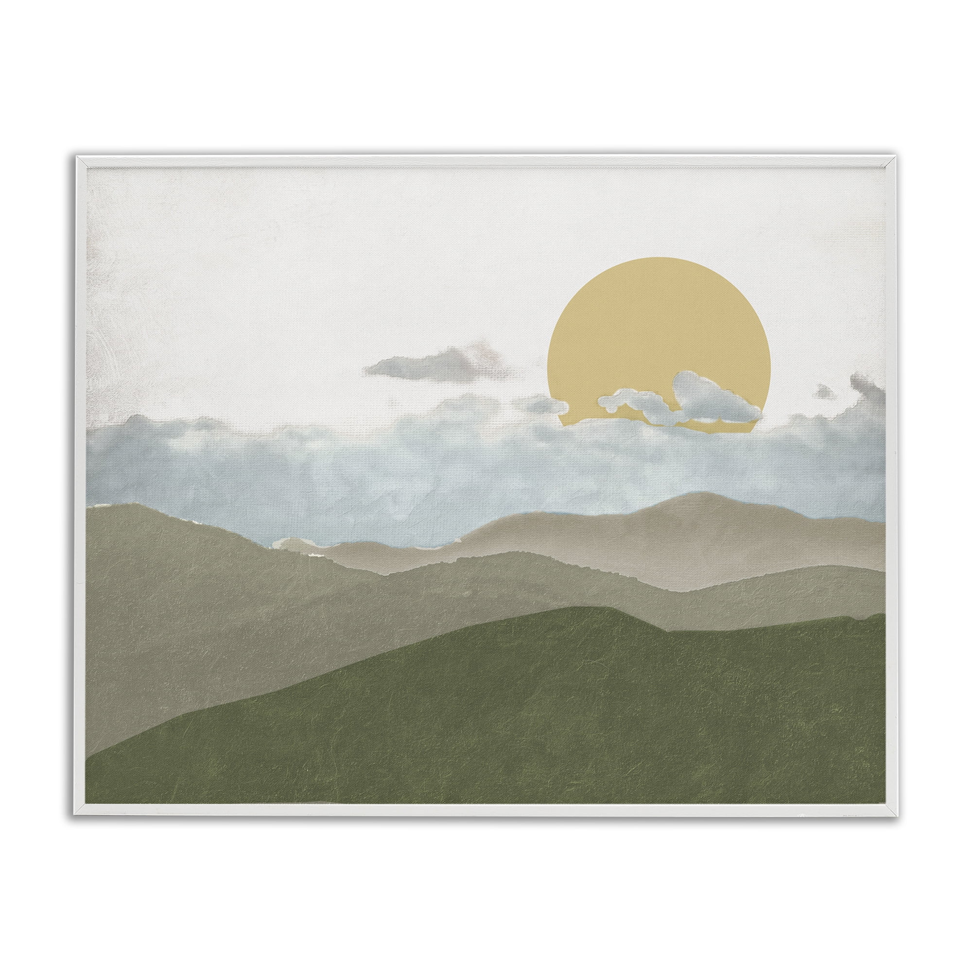 Stupell Industries Earthen Dreams Sunrise White Framed Giclee Art, design by Elizabeth Medley