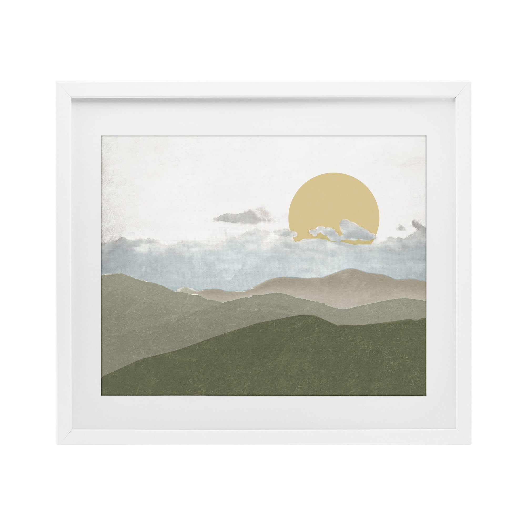 Stupell Industries Earthen Dreams Sunrise White Framed Print Under Glass, design by Elizabeth Medley