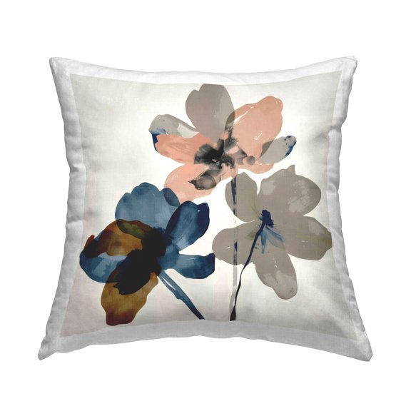 Stupell Industries Earthen Flower Petals Decorative Printed Throw Pillow Design by Irena Orlov.