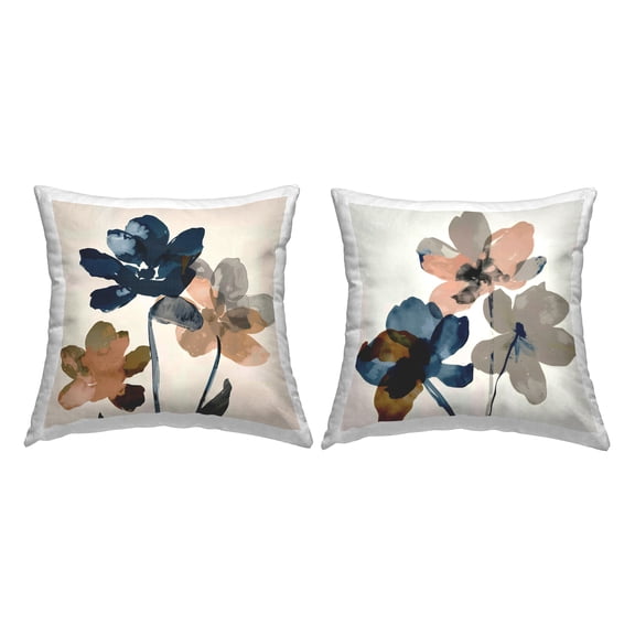 Stupell Industries Earthen Flower Petals Decorative Printed Throw Pillow Design by Irena Orlov.