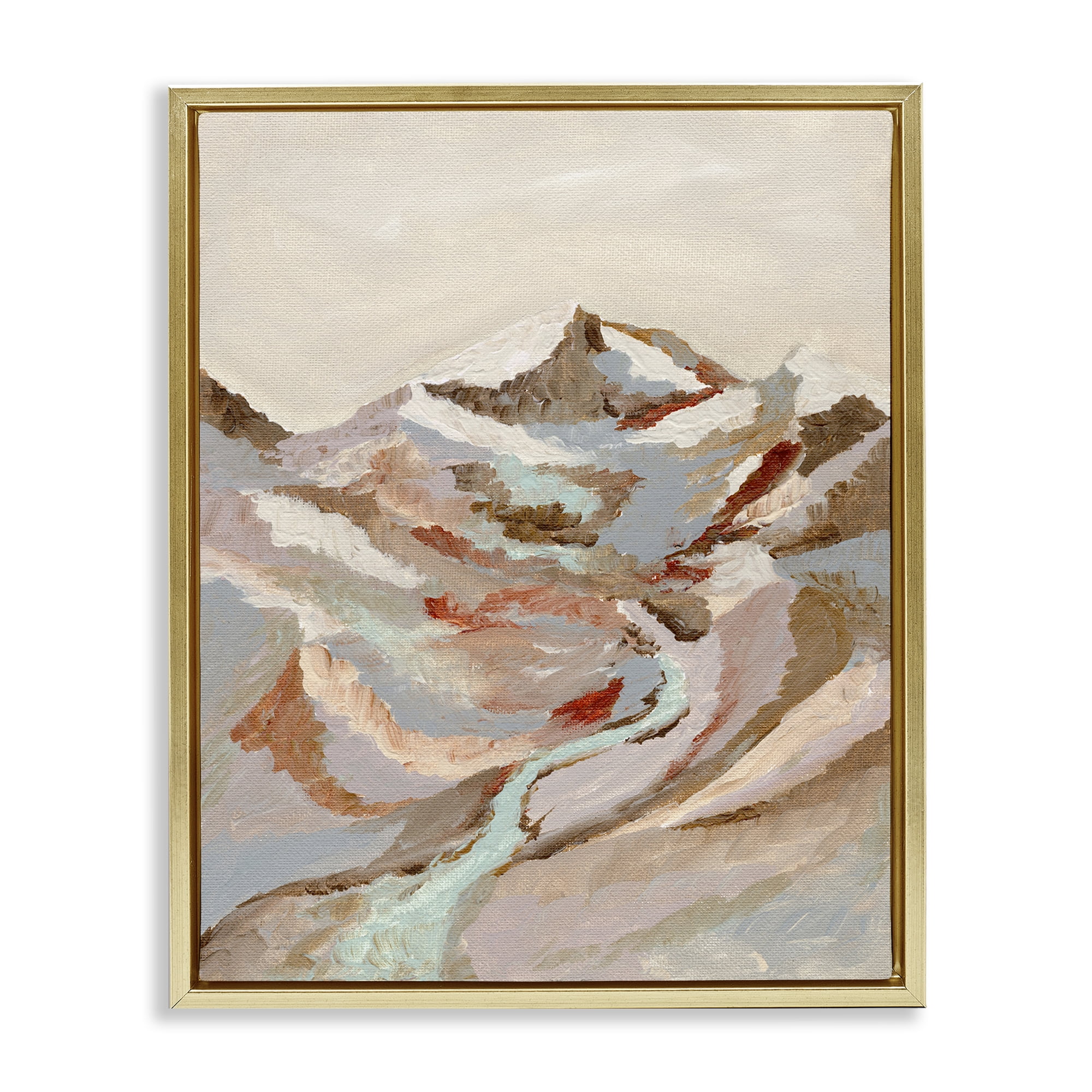 Stupell Industries Earthen Tones Landscape Landscape & Nature Painting Gold Floater Framed Canvas Art Print Wall Art, 25 x 31