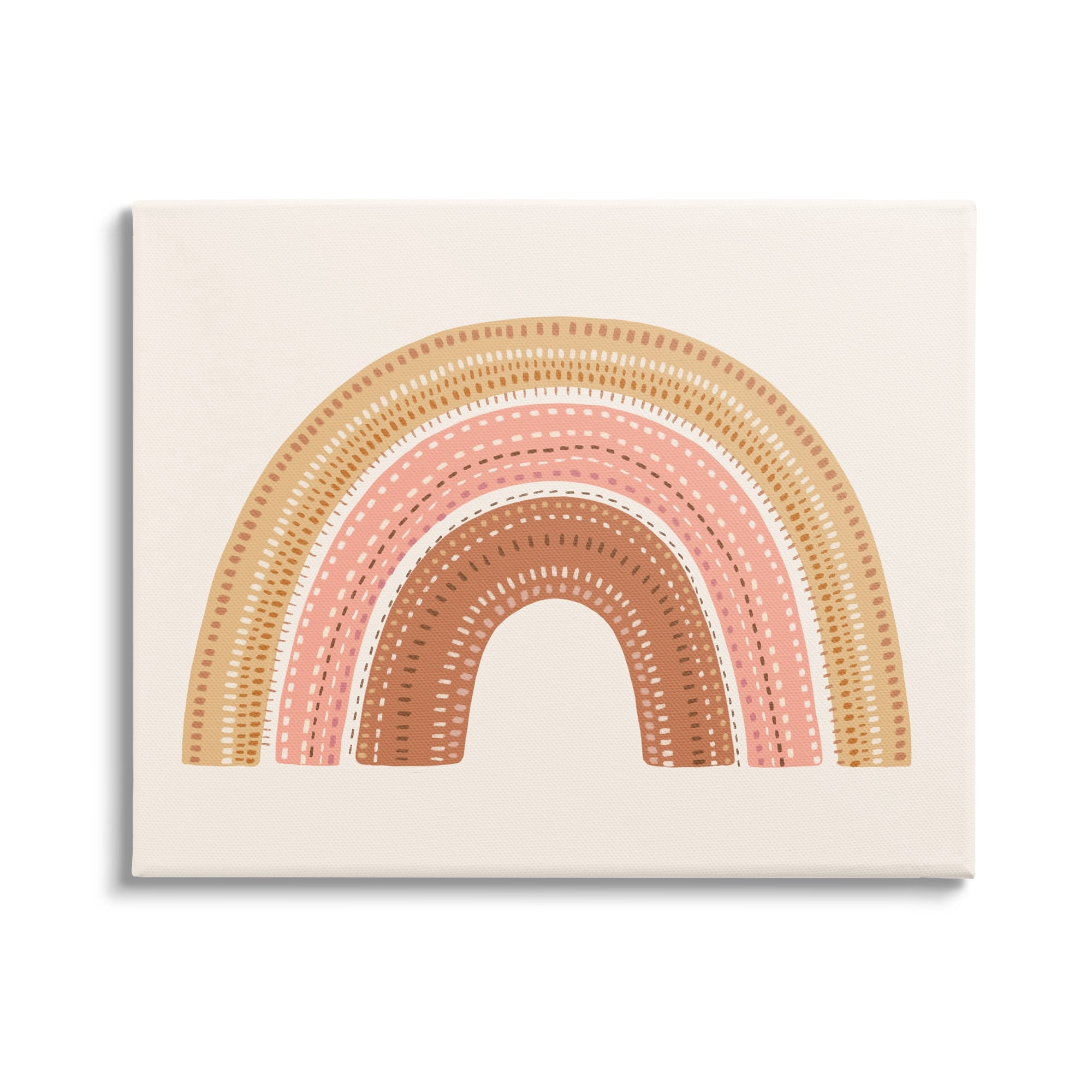 Stupell Industries Earthly Boho Rainbow Embroidery Stitch Inspired Pattern,20 x 16, Design by Nancy McKenzie