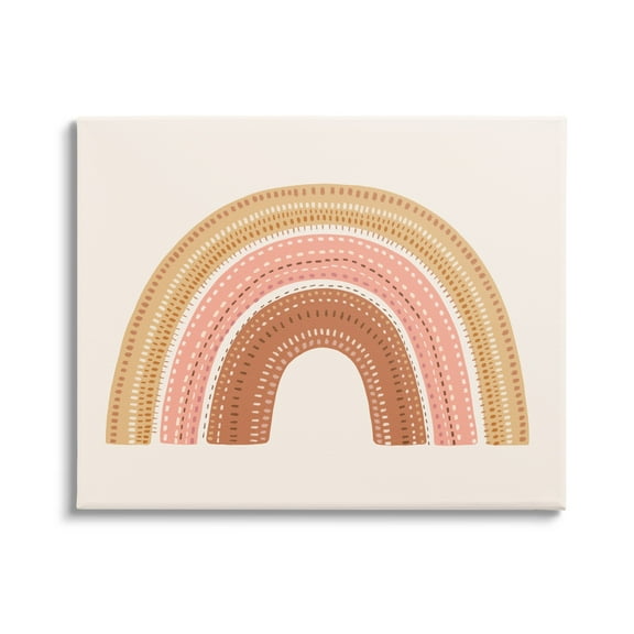 Stupell Industries Earthly Boho Rainbow Embroidery Stitch Inspired Pattern,30 x 24, Design by Nancy McKenzie