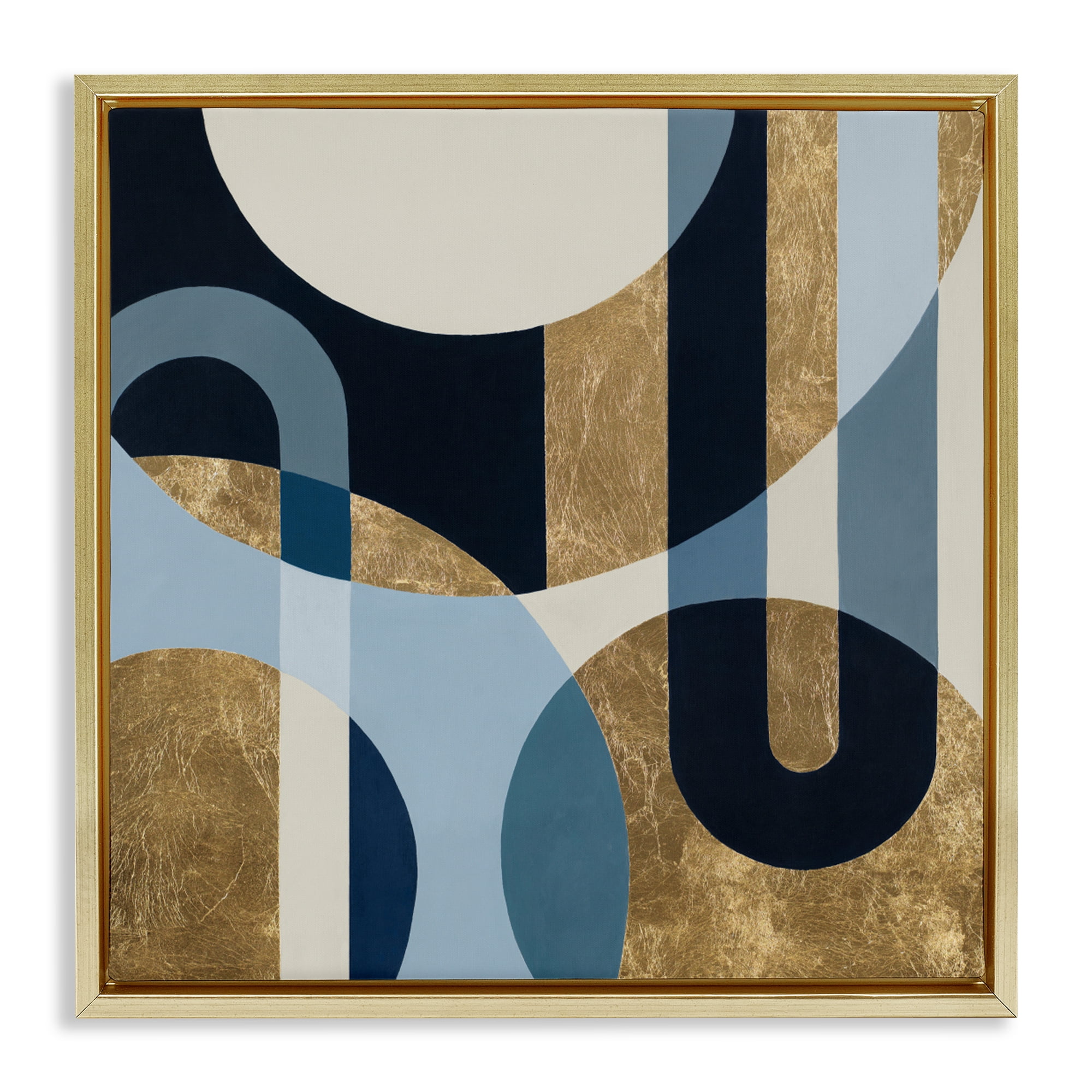 Stupell Industries Earthly Shapes & Arches Gold Framed Floater Canvas Wall Art, design by Max Maxx