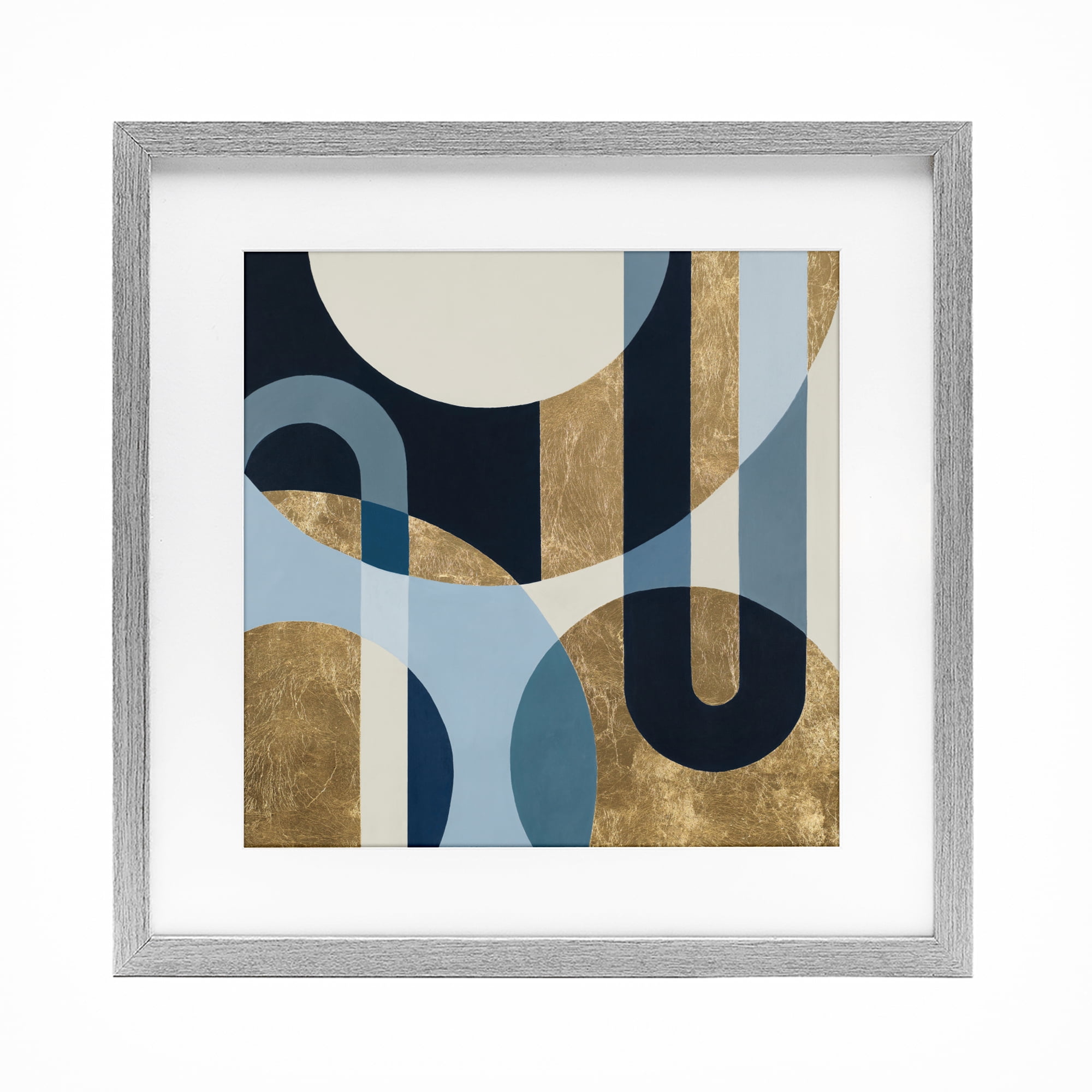 Stupell Industries Earthly Shapes & Arches Gray Framed Print Under Glass, design by Max Maxx
