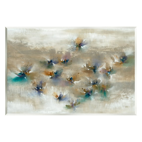 Stupell Industries Earthy Abstract Floral Petals Boho Paint Drip Painting Unframed Art Print Wall Art, Design by K. Nari