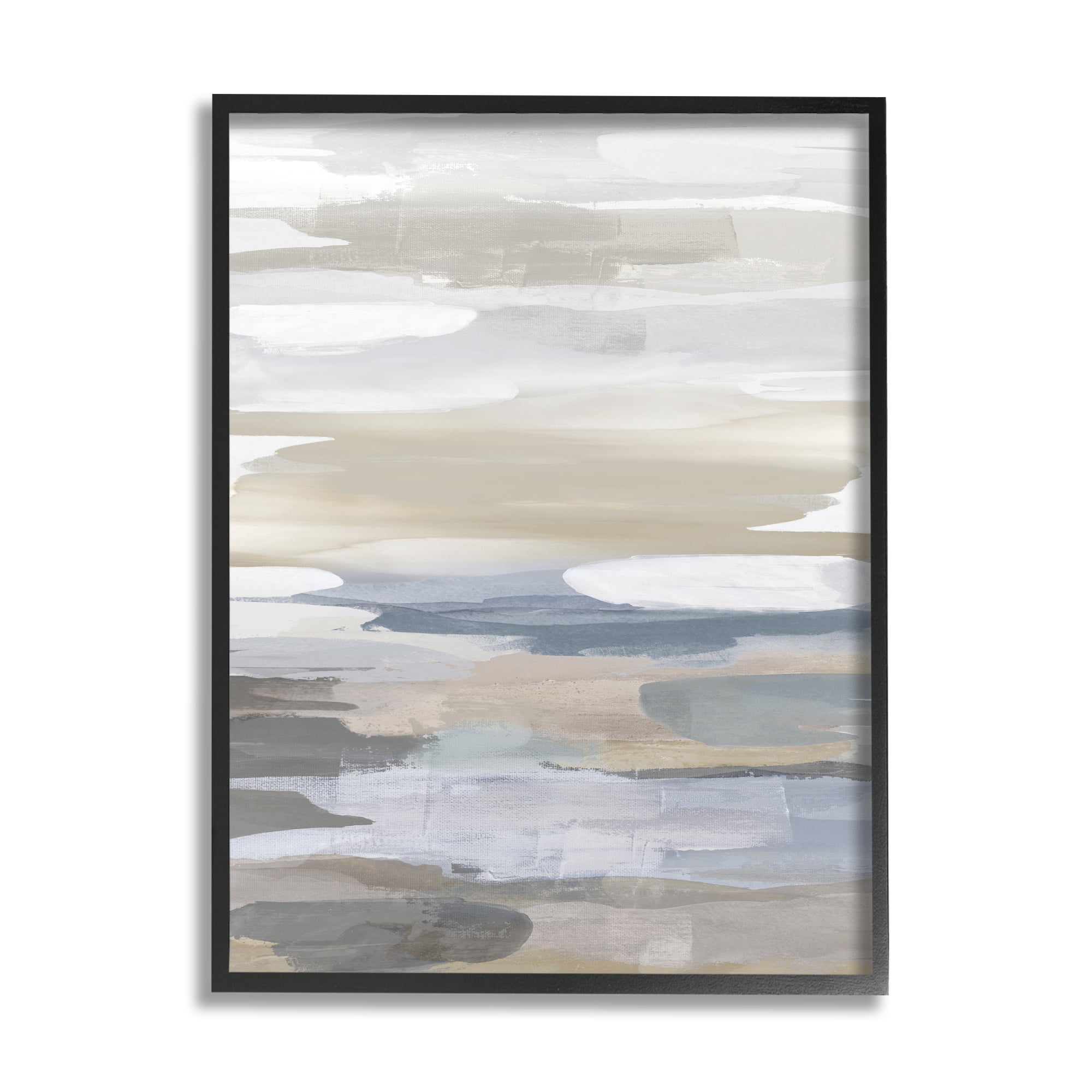 Stupell Industries Earthy Abstract Painterly Modern Neutral Tones Framed Wall Art, 16 x 20, Design by Jackie Hanson