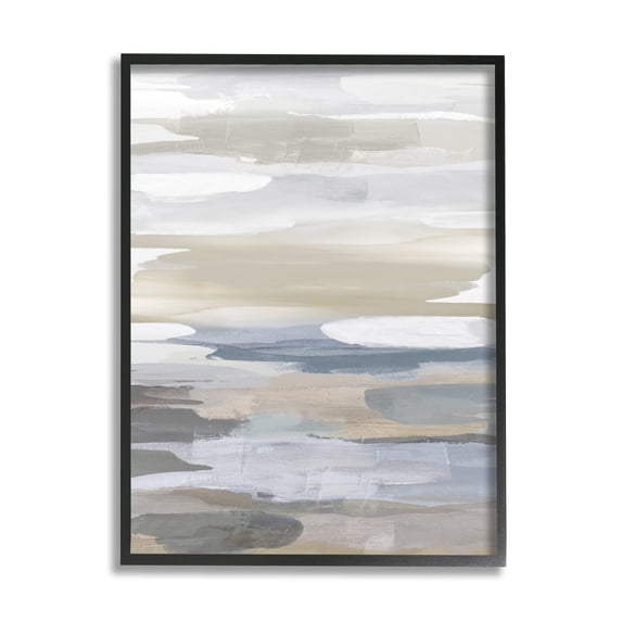 Stupell Industries Earthy Abstract Painterly Modern Neutral Tones Framed Wall Art, 16 x 20, Design by Jackie Hanson