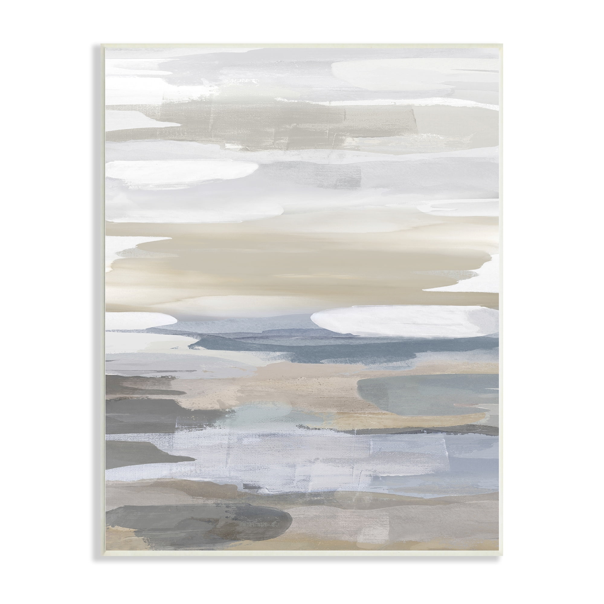 Stupell Industries Earthy Abstract Painterly Modern Neutral Tones Wood Wall Art, 10 x 15, Design by Jackie Hanson
