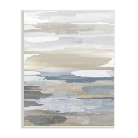 Stupell Industries Earthy Abstract Painterly Modern Neutral Tones Wood Wall Art, 13 x 19, Design by Jackie Hanson