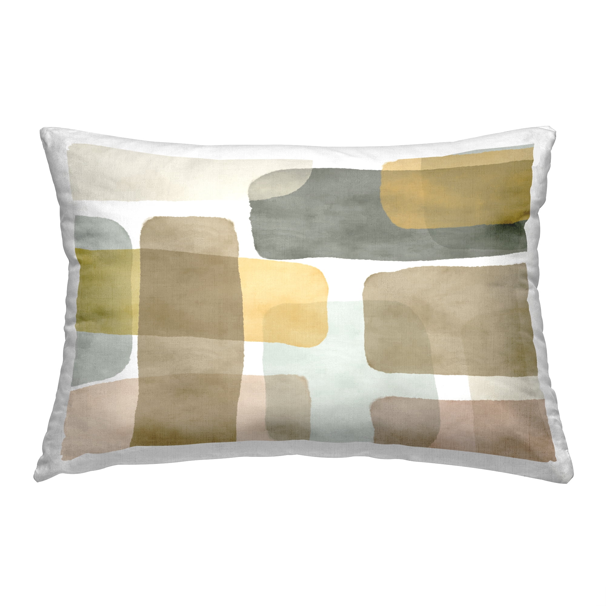 Stupell Industries Earthy Abstract Shapes Decorative Printed Throw Pillow, 14 x 20