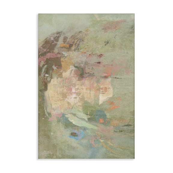 Stupell Industries Earthy Abstract with Pastel Details Abstract Painting Wrapped Canvas Canvas Art Print Wall Art, 24 x 36