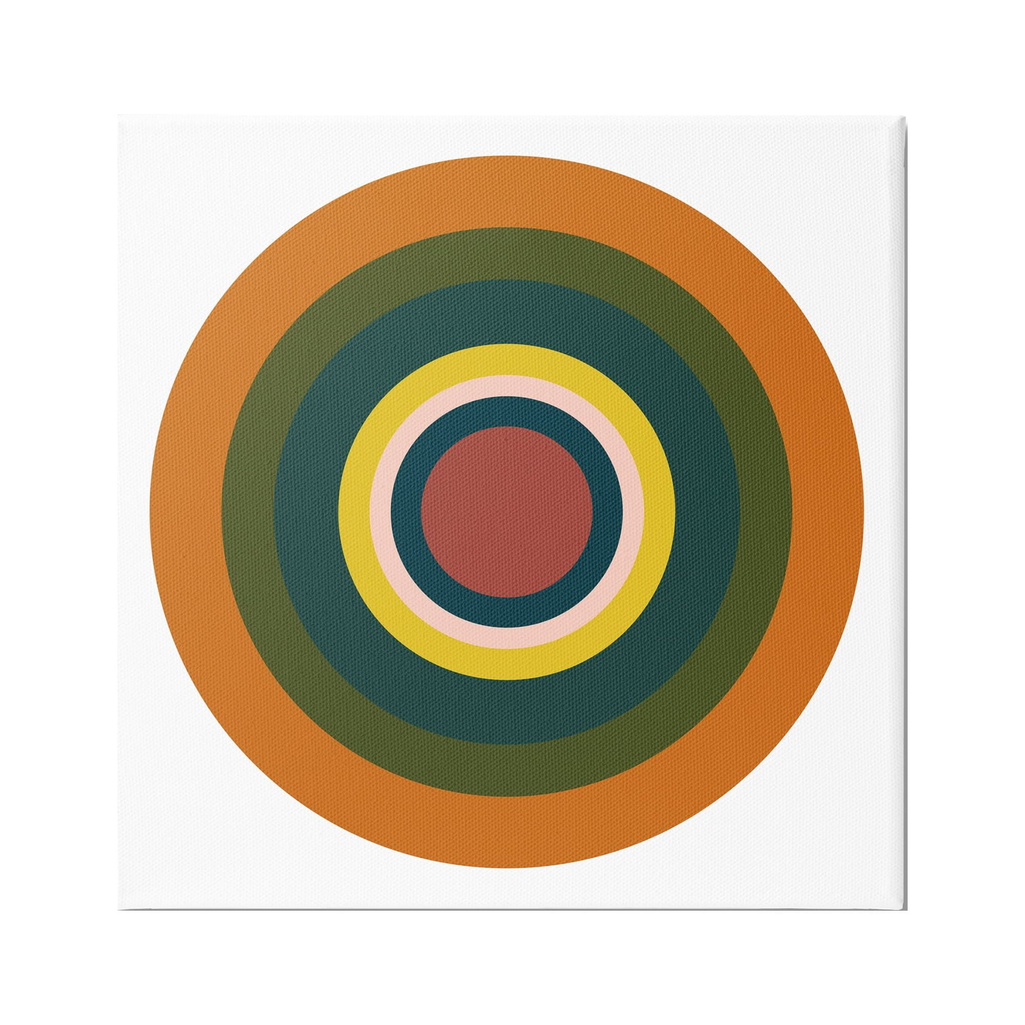 Stupell Industries Earthy Boho Circles Abstract Painting Gallery Wrapped Canvas Art Print Wall Art, 17 x 17