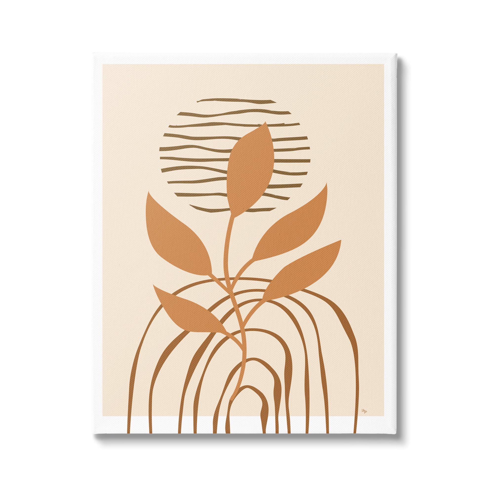 Stupell Industries Earthy Boho Plant Botanical & Floral Painting Gallery Wrapped Canvas Art Print Wall Art, 16 x 20
