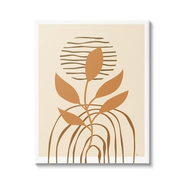 Stupell Industries Earthy Boho Plant Botanical & Floral Painting Gallery Wrapped Canvas Art Print Wall Art, 16 x 20