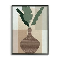 Stupell Industries Earthy Boho Plant Sprigs Botanical & Floral Painting Black Framed Art Print Wall Art, 11 x 14