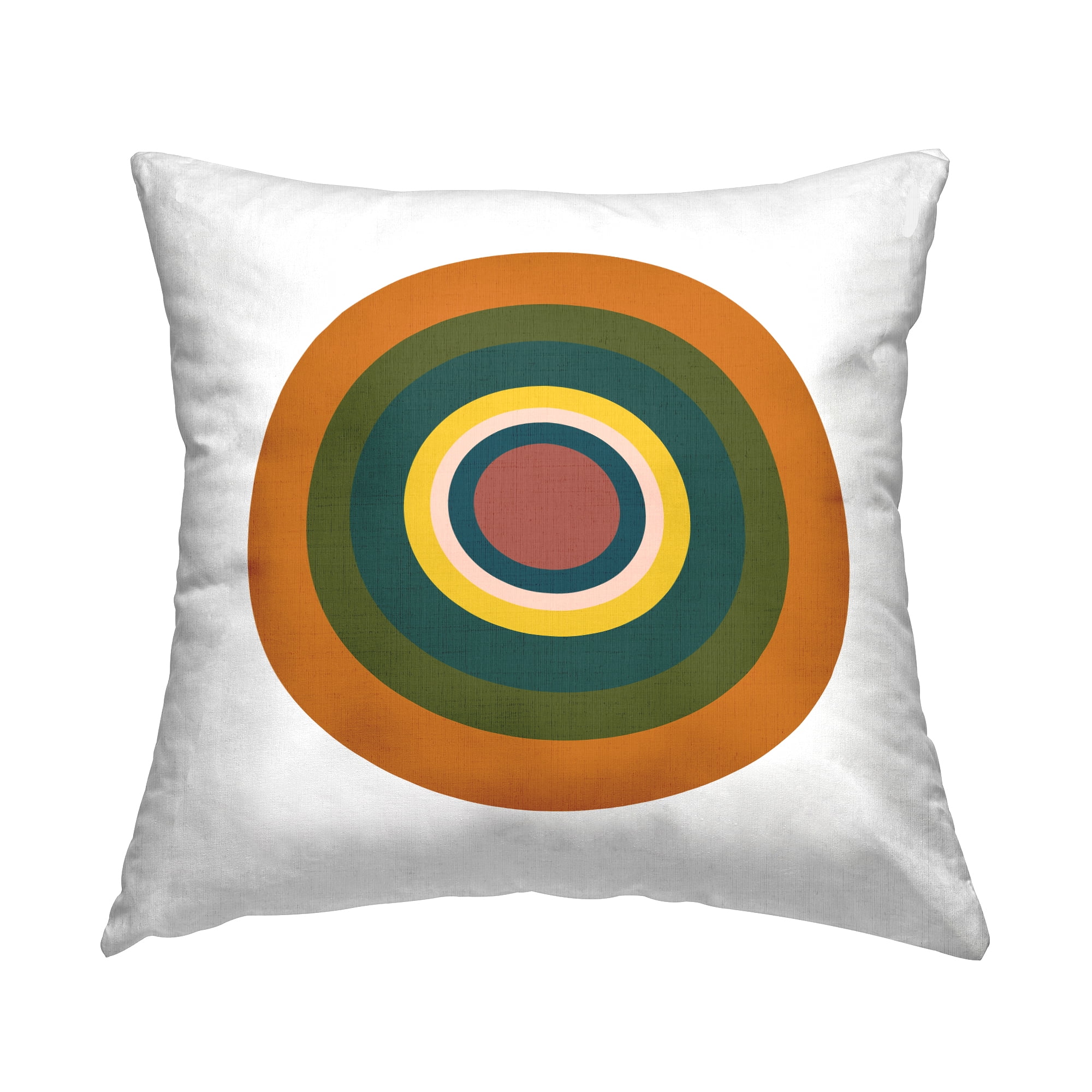Stupell Industries Earthy Circle Shape Decorative Printed Throw Pillow, 18 x 18