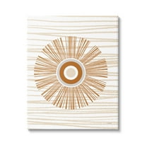 Stupell Industries Earthy Circular Abstract Sun Pattern Wavy Stripes Graphic Art Gallery Wrapped Canvas Print Wall Art, Design by Martina Pavlova