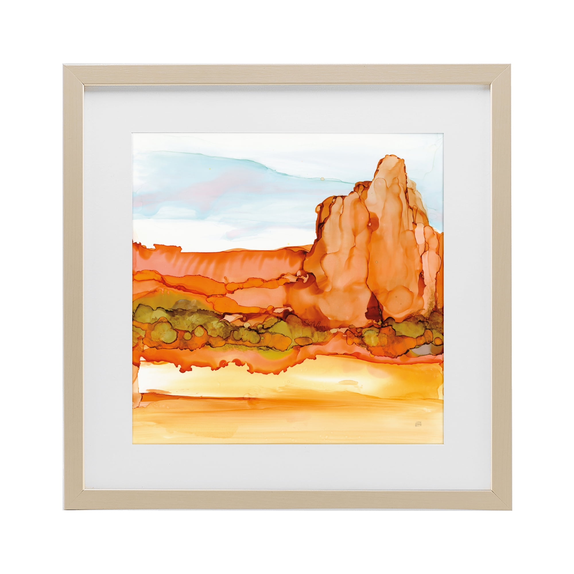 Stupell Industries Earthy Desertscape Illusion Birch Framed Print Under Glass, design by Chris Paschke