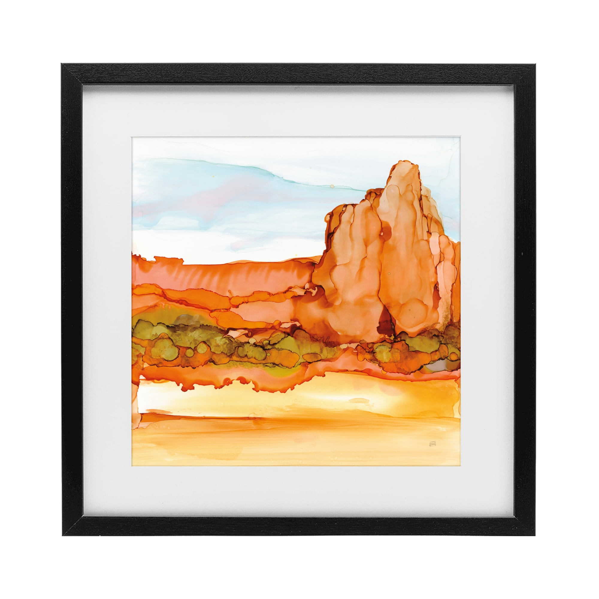 Stupell Industries Earthy Desertscape Illusion Black Framed Print Under Glass, design by Chris Paschke