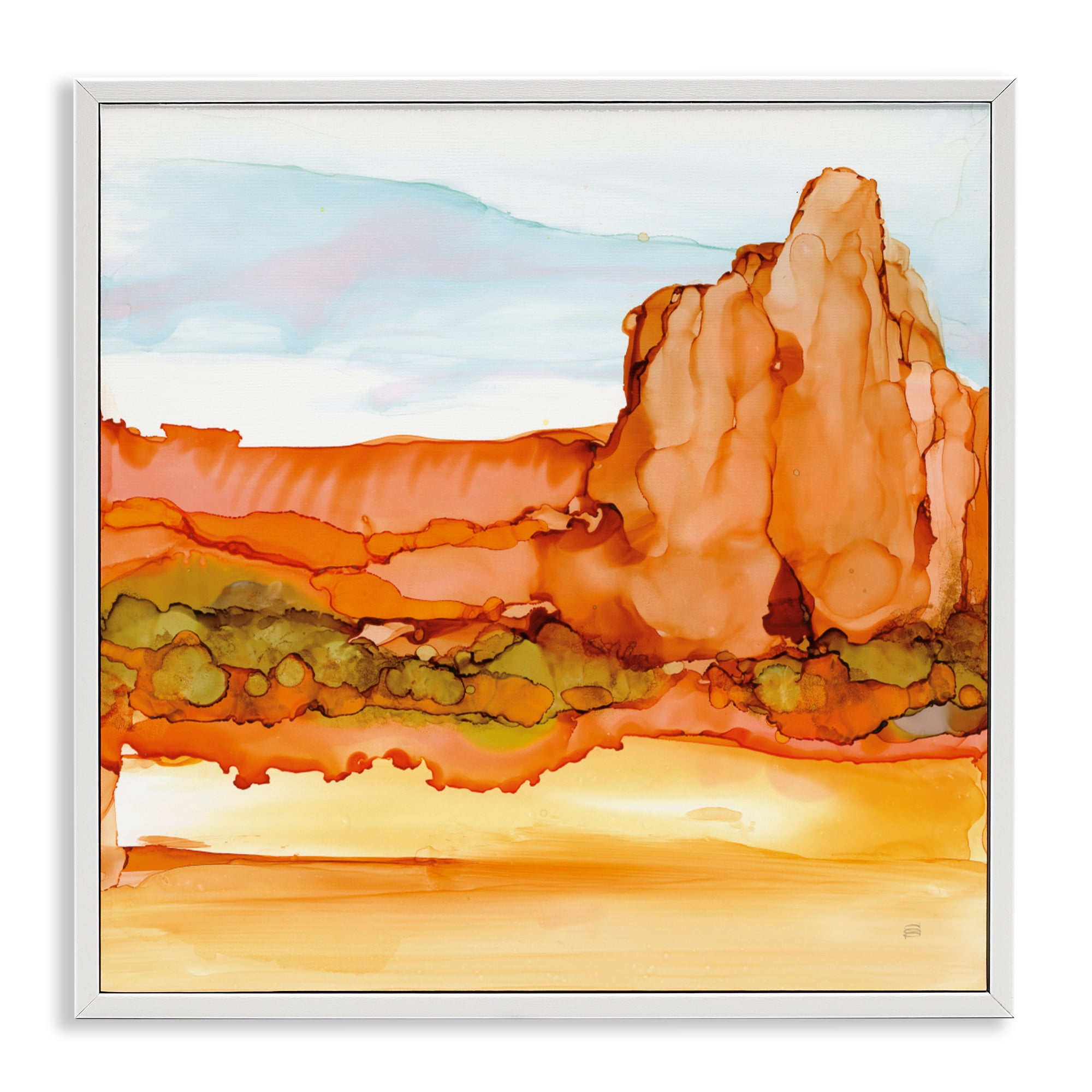 Stupell Industries Earthy Desertscape Illusion White Framed Giclee Art, design by Chris Paschke