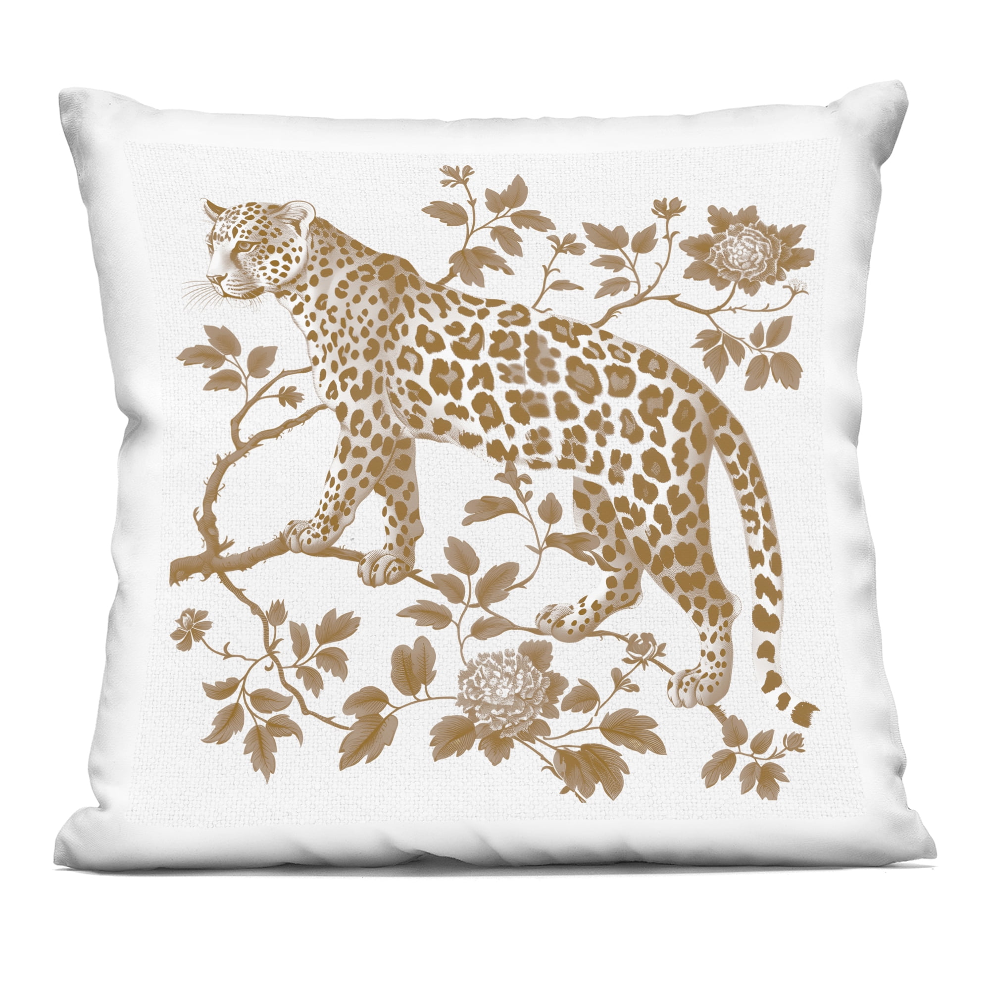 Stupell Industries Earthy Details Vintage Leopard Decorative Printed Throw Pillow, design by Lettered and Lined