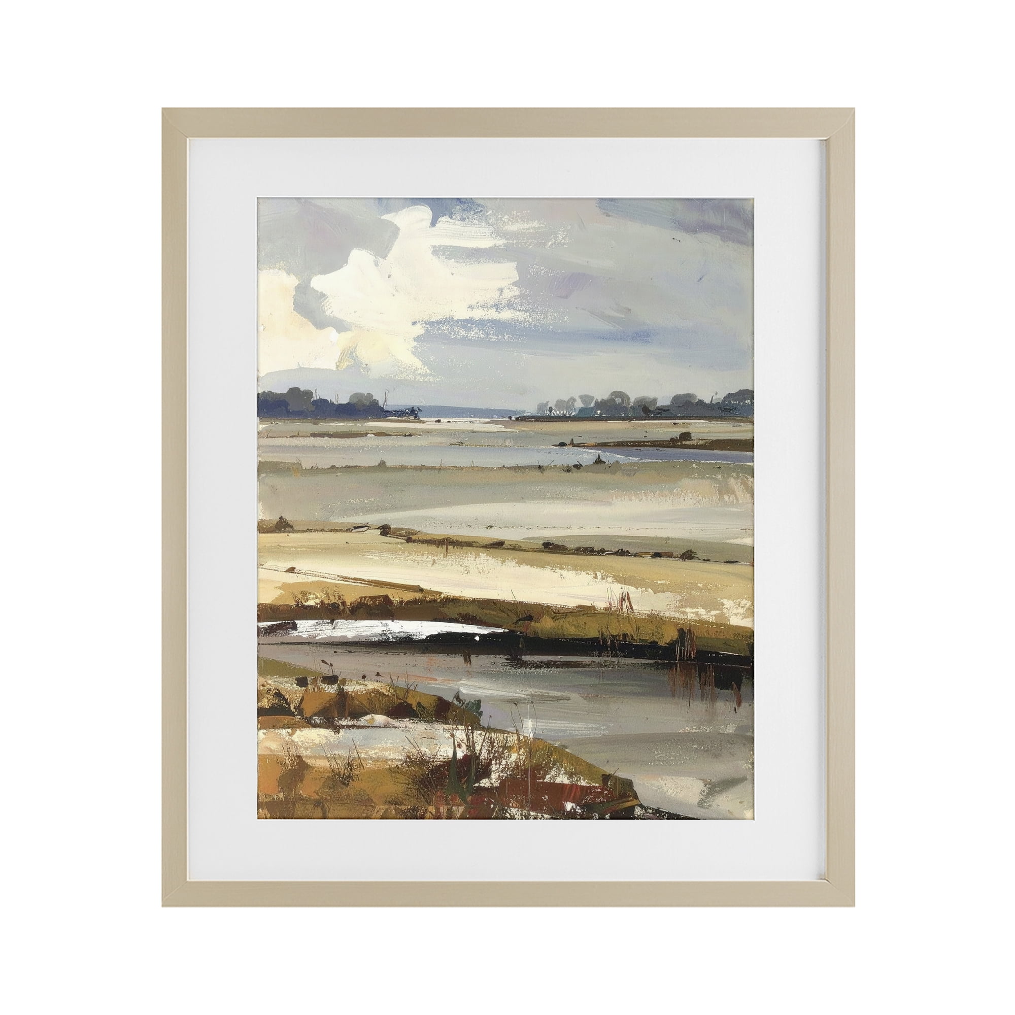 Stupell Industries Earthy Distant Horizon Birch Framed Print Under Glass, design by Alonza Saunders