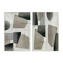 Stupell Industries Earthy Geometric Shapes 2 Piece Canvas Wall Art Set design by cartissi, 24 x 16
