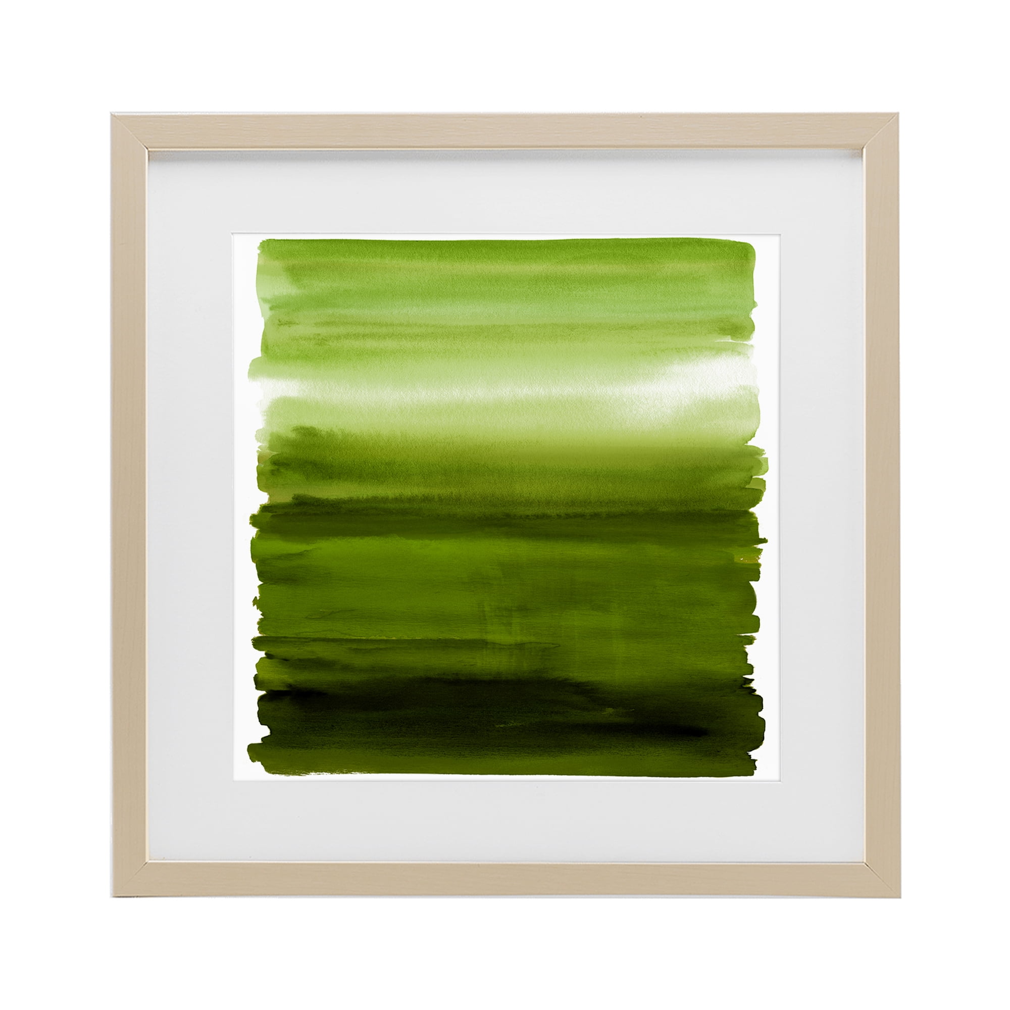 Stupell Industries Earthy Green Ombre Birch Framed Print Under Glass, design by Allie Corbin