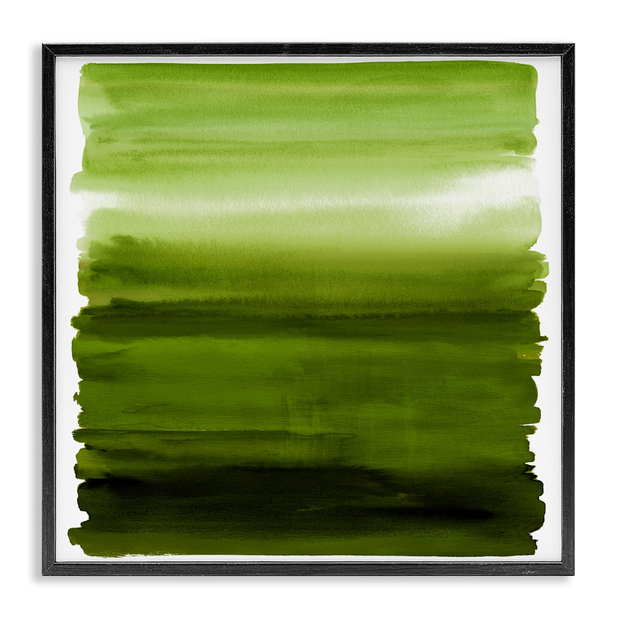 Stupell Industries Earthy Green Ombre Black Framed Giclee Art, design by Allie Corbin