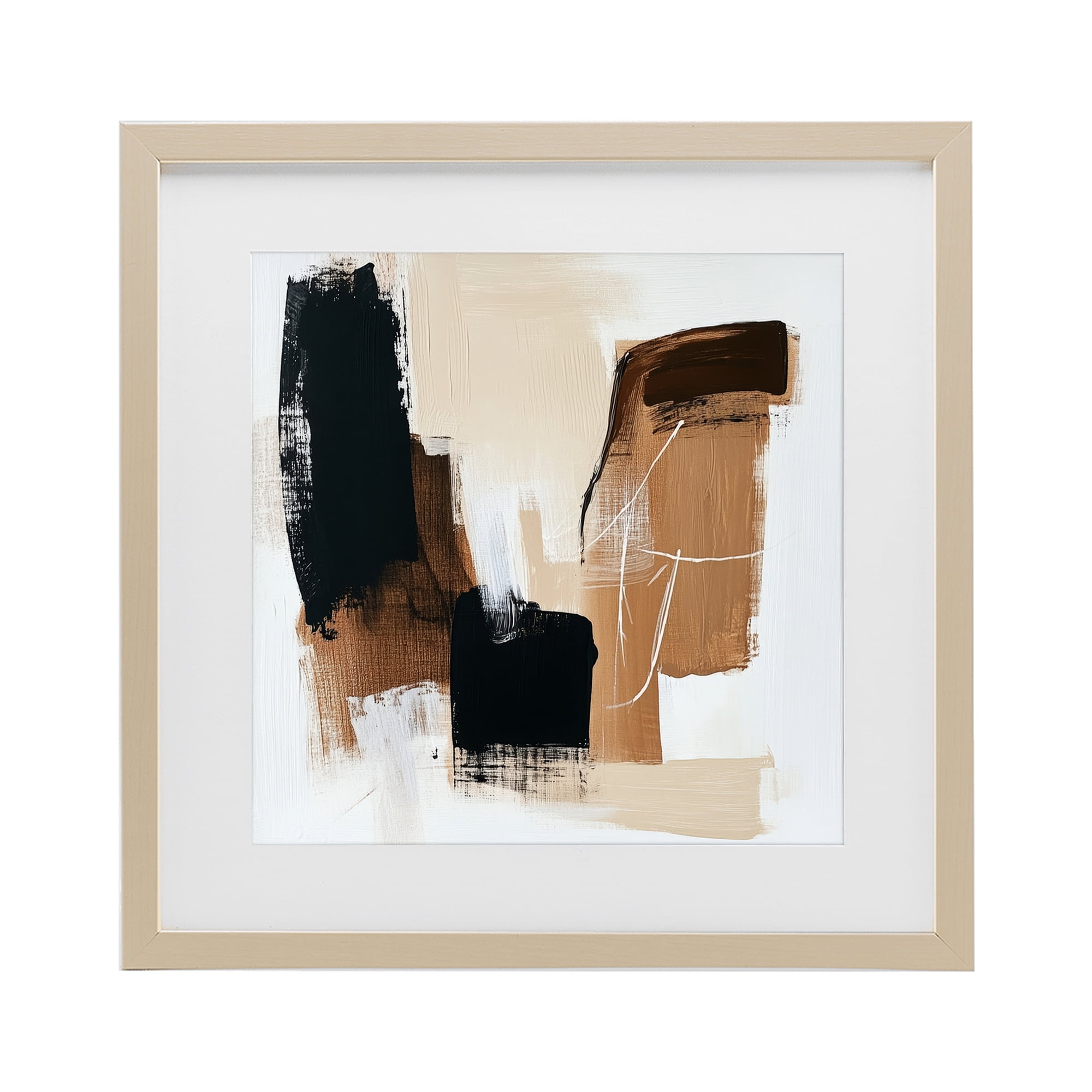 Stupell Industries Earthy Hues Neutral Balance Birch Framed Print Under Glass, design by Petal Prints Design