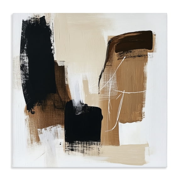 Stupell Industries Contemporary Earthy Hues Neutral Balance Canvas Art, 17 x 17, by Petals Prints Design