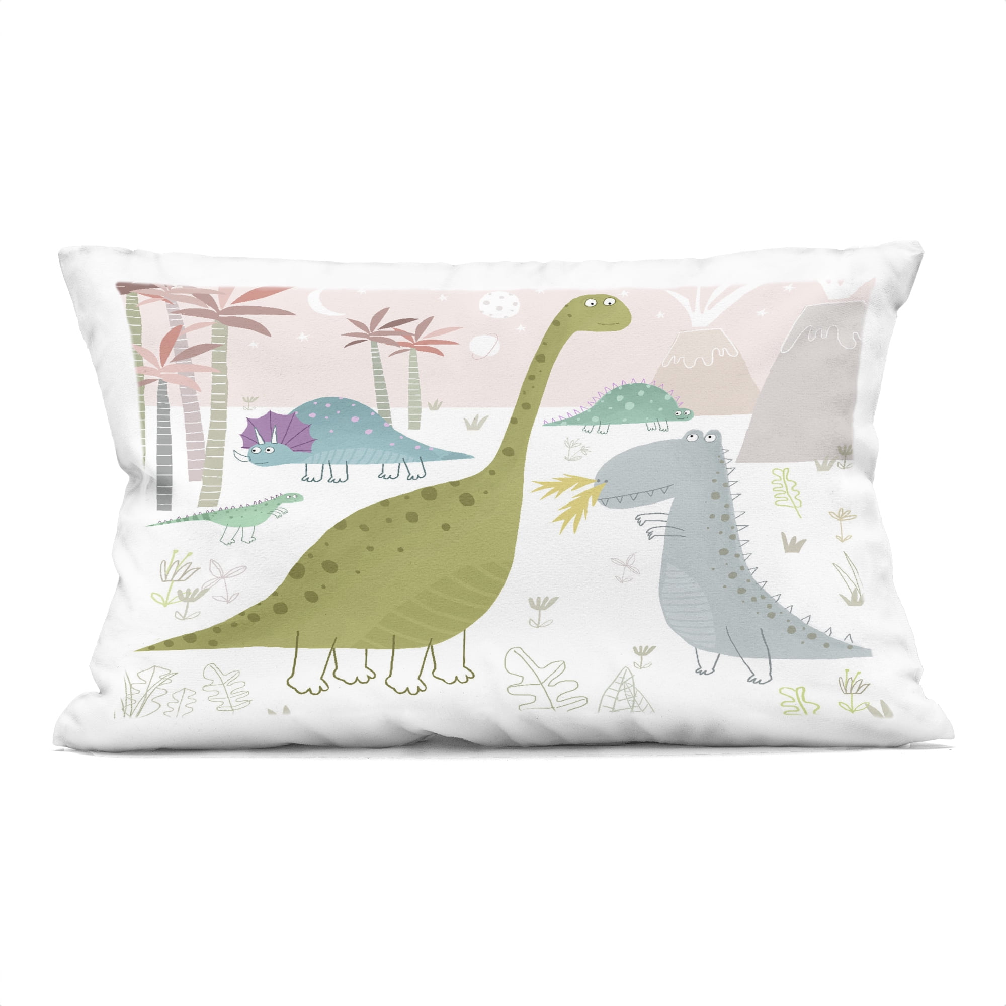 Stupell Industries Earthy Jurassic Dinosaurs Decorative Printed Throw Pillow, design by Carla Daly, 14 x 7 x 20